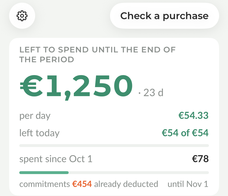 The Today screen in the Edgie app